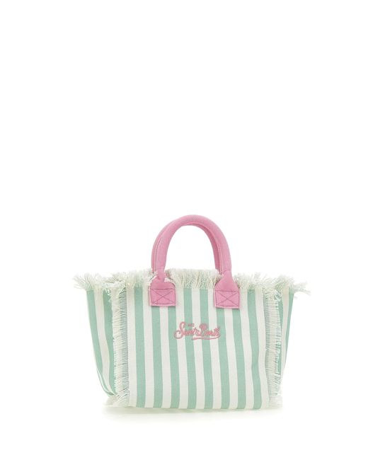Mc2 Saint Barth Multicolor Colette Strand Streifen Canvas Handtasche
