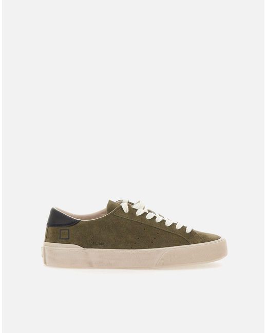 Date Green Hill Low Suede Leather Sneakers for men