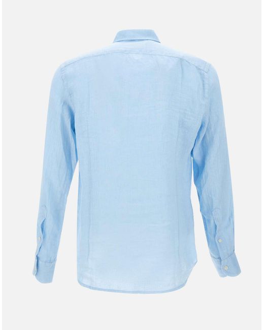 Mc2 Saint Barth Pamplona Leinenhemd in Blue für Herren