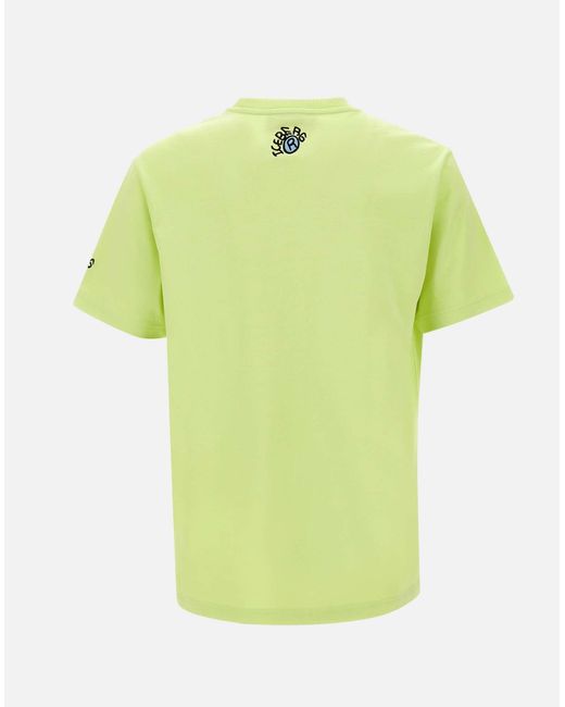 Iceberg Gelbes Baumwoll-T-Shirt Mit Maxi-Logo-Print in Yellow für Herren