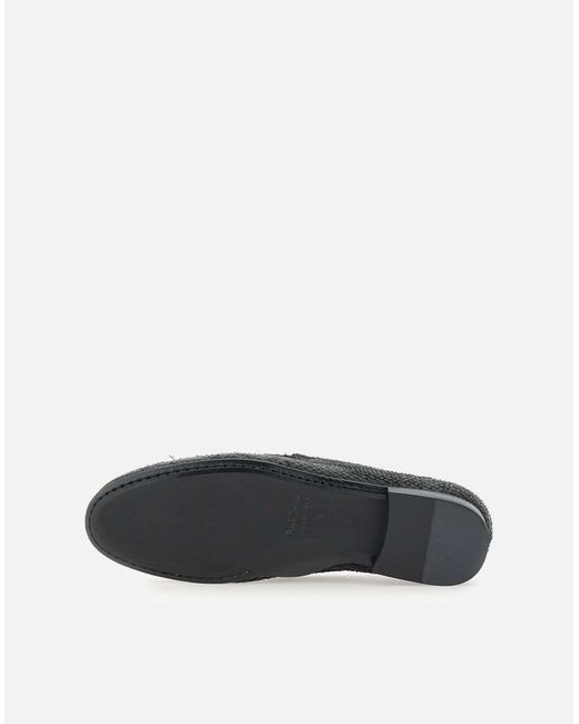 Paul Smith Schwarze Loafer Aus Strukturiertem Leder in White für Herren