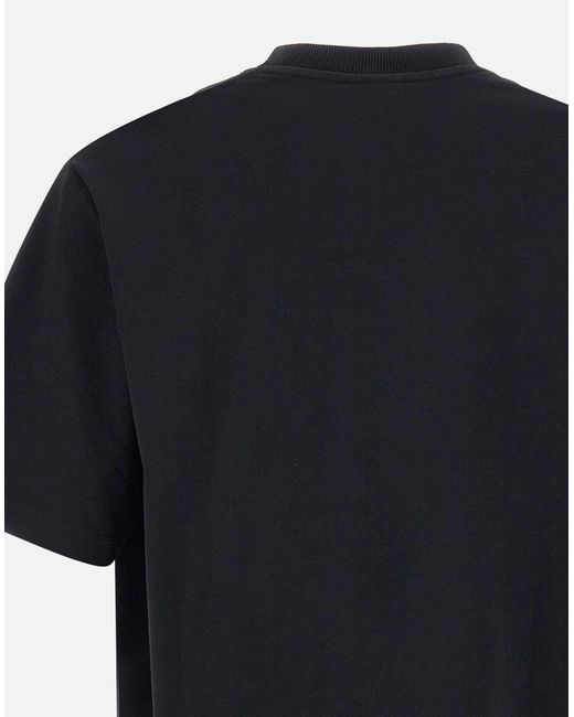 Marcelo Burlon Schwarzes Baumwoll-T-Shirt Mit Makramee-Kreuz in Black für Herren