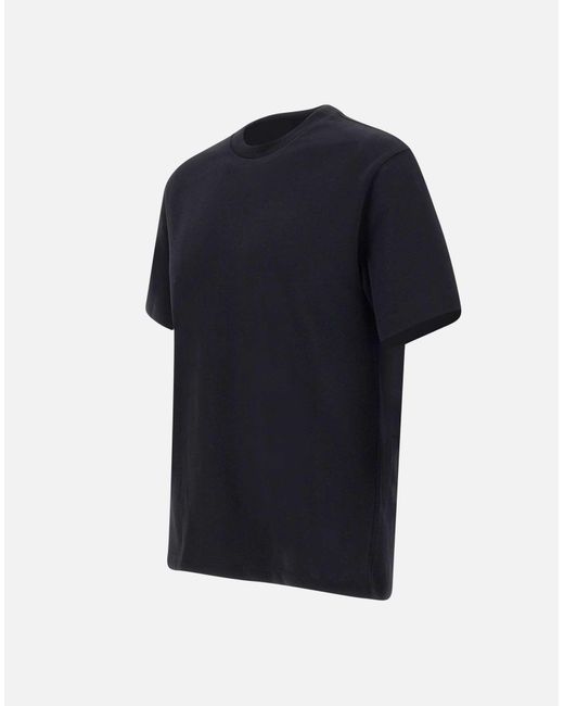 Emporio Armani Schwarzes Baumwoll-T-Shirt Mit Armani-Nachhaltigkeitswerten in Black für Herren
