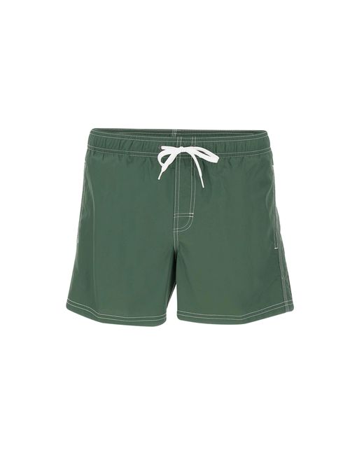 Sundek Grüner Boardshort-Badeanzug Mit Kontrastdetails in Green für Herren