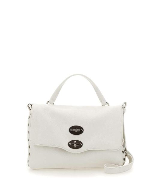 Zanellato Natural Texturiertes Leder Weißer Handtasche