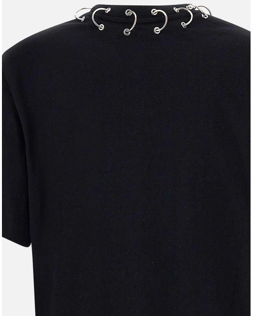 ROTATE BIRGER CHRISTENSEN Black Schwarzes, Übergroßes Ring-Baumwoll-T-Shirt