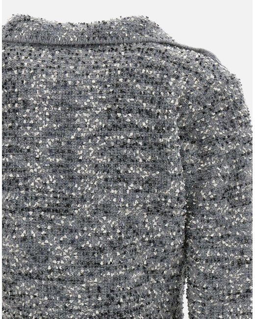 Kangra Gray Bouclé Wool Blazer