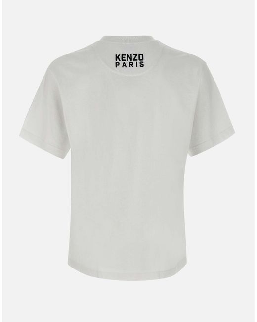 KENZO Gots Glücklicher Tiger Baumwoll-T-Shirt in Gray für Herren