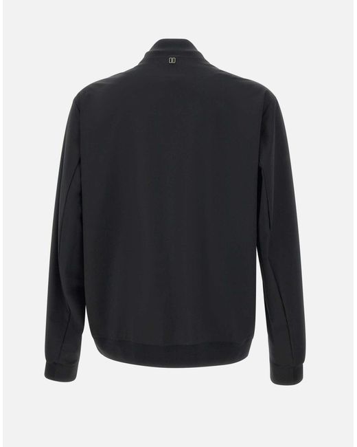 DUNO Schwarze Stretch-Wolljacke in Blue für Herren