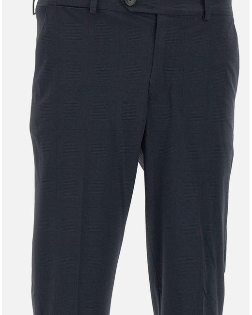Rrd Blaue Slim-Fit-Chinos Mit Karomuster in Blue für Herren