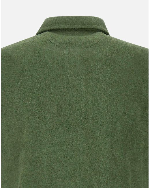 Mc2 Saint Barth Militärgrünes Baumwoll-Frottee-Poloshirt in Green für Herren