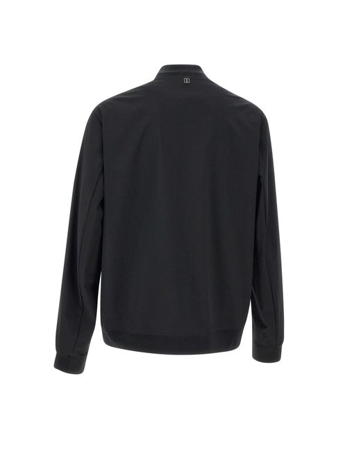 DUNO Schwarze Stretch-Wolljacke in Blue für Herren