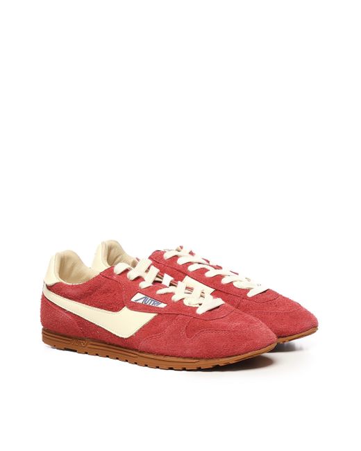 Autry Windspin Rote Wildleder-Sneaker in Red für Herren