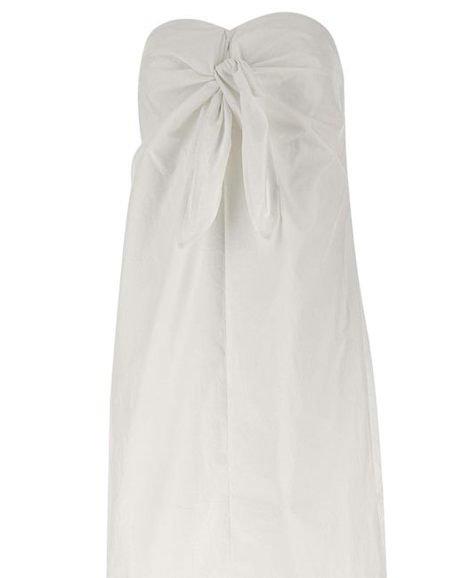 Birgitte Herskind White Weißes Baumwoll-Popeline-Sommerkleid