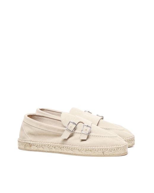Eleventy Leder-Espadrilles Mit Schnallen in Natural für Herren