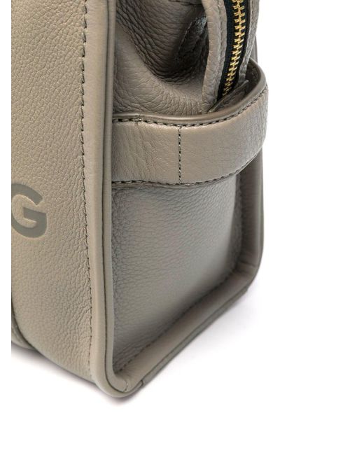 Marc Jacobs Gray Zementgraue Leder Kleine Tragetasche
