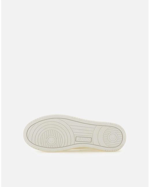 Autry Natural Medalist Niedrig Marshmallow Leder Sneakers
