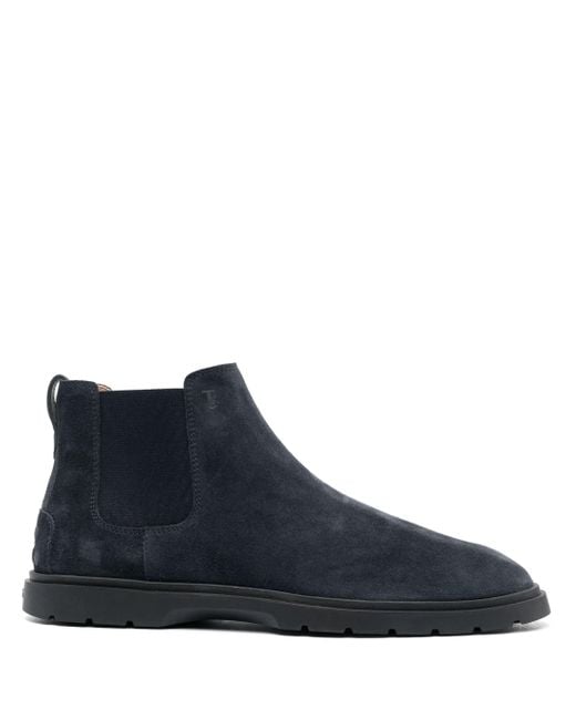 Tod's Blue Tronchetto Suede Boots for men