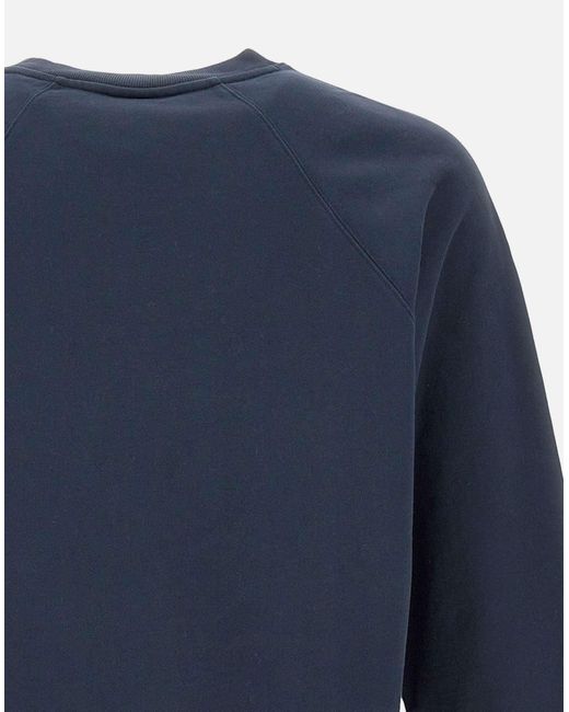 Maison Kitsuné Blue Cotton Crew Neck Sweatshirt for men