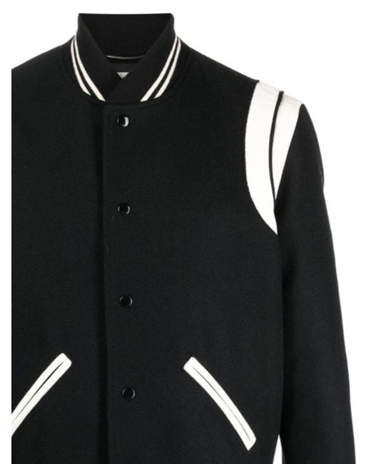 Saint Laurent Black Teddy Bomberjacke