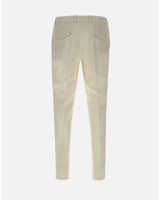 Devore Weiße Leinenhose in Natural für Herren