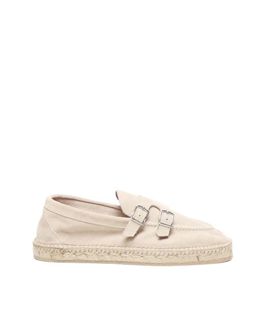 Eleventy Leder-Espadrilles Mit Schnallen in Natural für Herren
