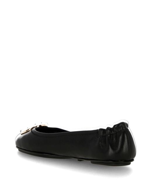 Tory Burch Black Ballerinas Minnie Aus Leder