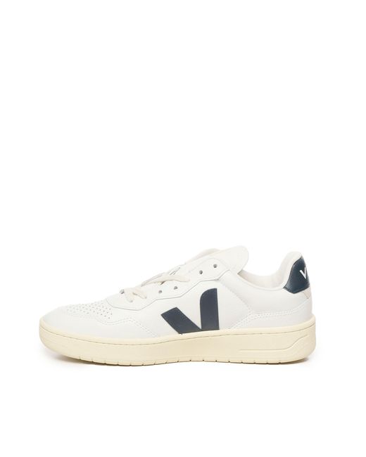 Veja V-90 Weiße Leder Sneakers in White für Herren