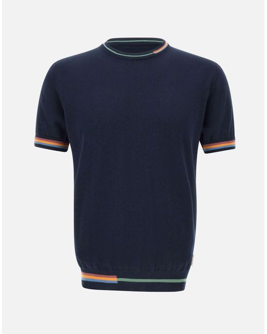 Bob Willis Baumwollpullover in Blue für Herren