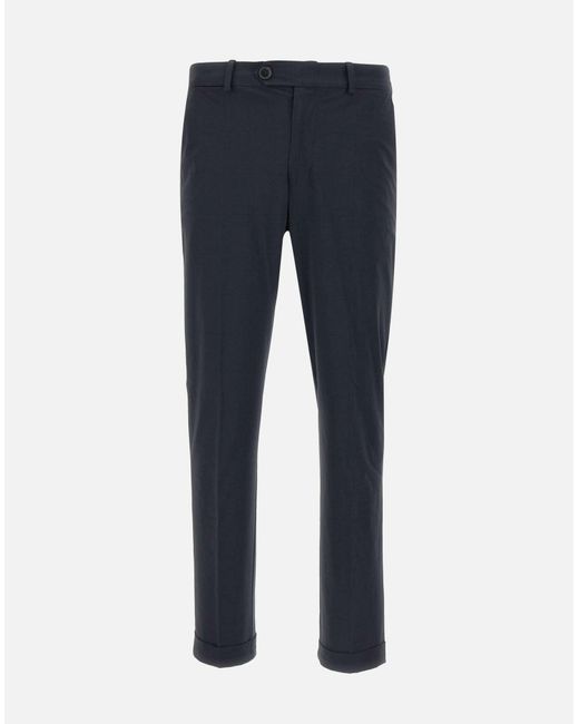 Rrd Blaue Slim-Fit-Chinos Mit Karomuster in Blue für Herren