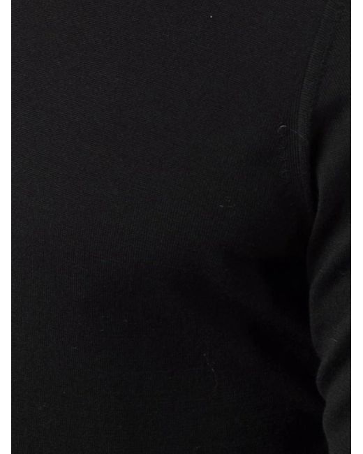 GOES BOTANICAL Schwarzer Merinowoll-Pullover Mit Rundhalsausschnitt in Black für Herren