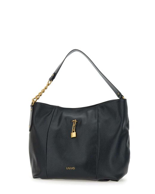 Liu Jo Black Ecs Hobo Vegane Leder Schultertasche