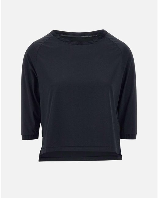 Rrd Blue Schwarzes, Gekürztes Stretch-T-Shirt