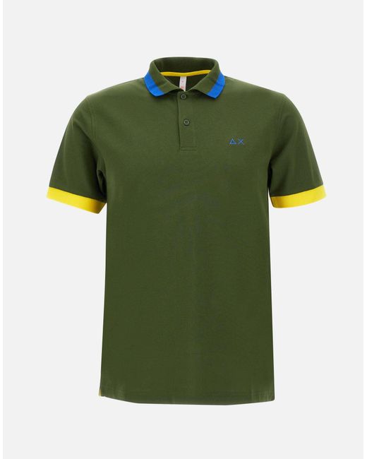 Sun 68 Waldgrünes Poloshirt Mit Großen Streifen in Green für Herren