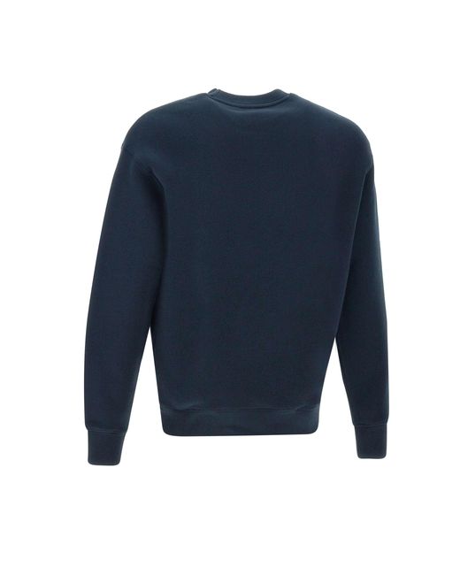 Maison Kitsuné Blue Handwriting Logo Sweatshirt for men