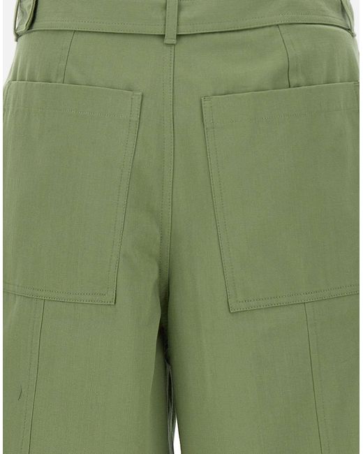 Maison Kitsuné Salbeigrüne Cargo-Shorts Mit Gürtel in Green für Herren