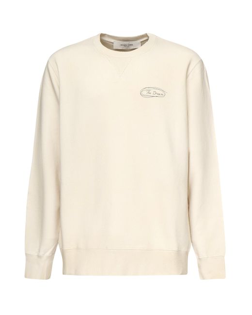 Golden Goose Deluxe Brand Archibald Baumwoll-Crewneck-Sweatshirt in Natural für Herren