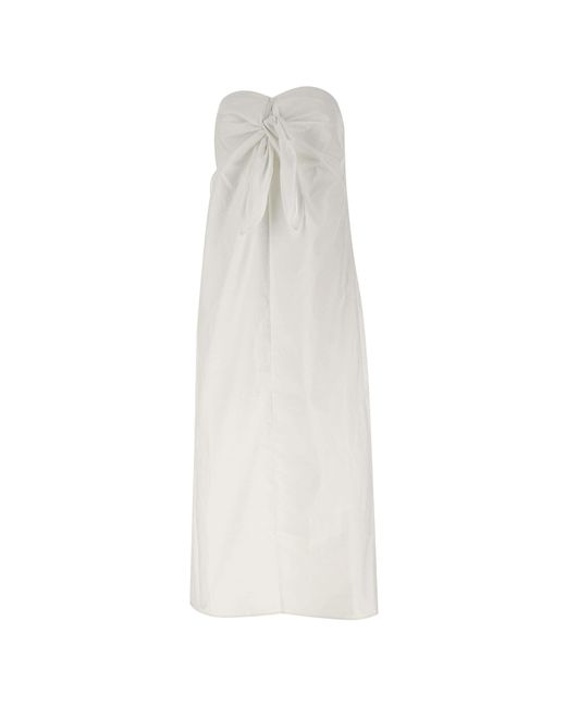 Birgitte Herskind White Weißes Baumwoll-Popeline-Sommerkleid