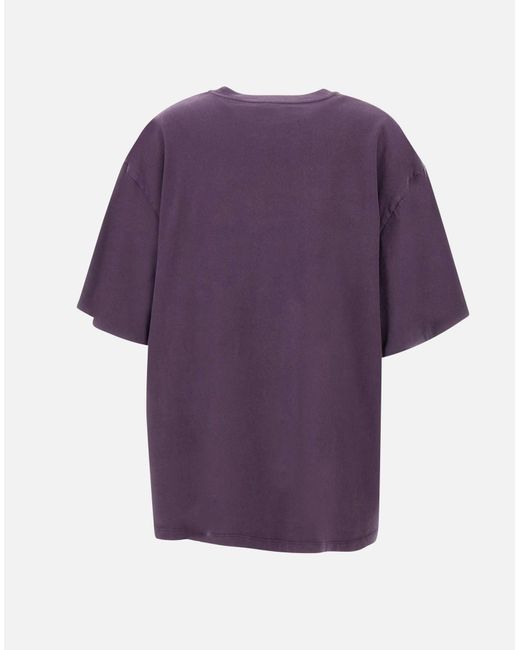 ROTATE BIRGER CHRISTENSEN Purple Lila Enzym-Baumwoll-T-Shirt