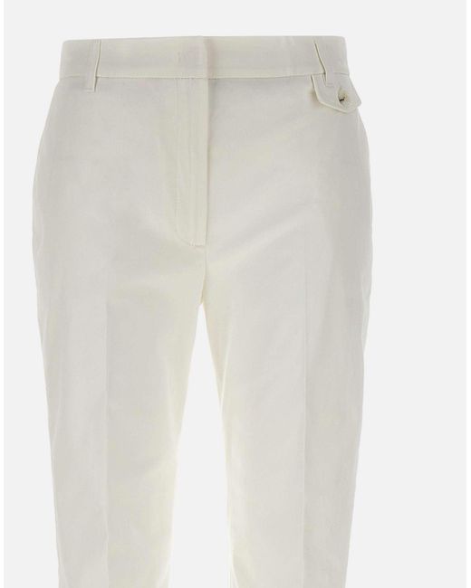 Liu Jo White Weiße Stretch-Baumwoll-Chinohose