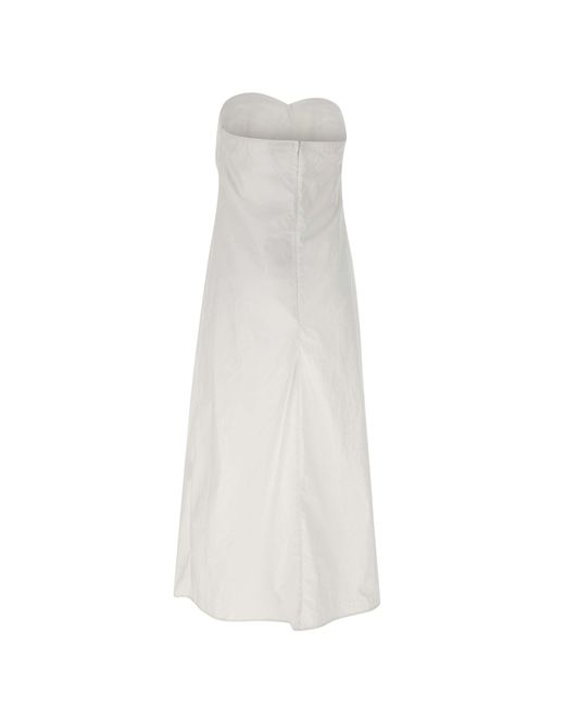 Birgitte Herskind White Weißes Baumwoll-Popeline-Sommerkleid