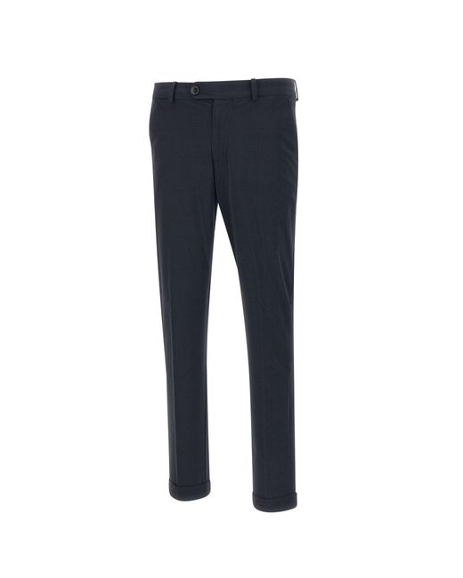 Rrd Blaue Slim-Fit-Chinos Mit Karomuster in Blue für Herren