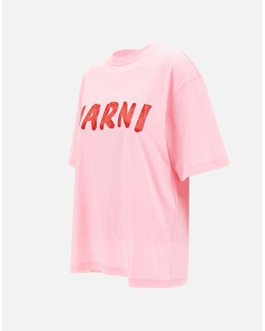 Marni Pink T-Shirt Aus Bio-Baumwolle