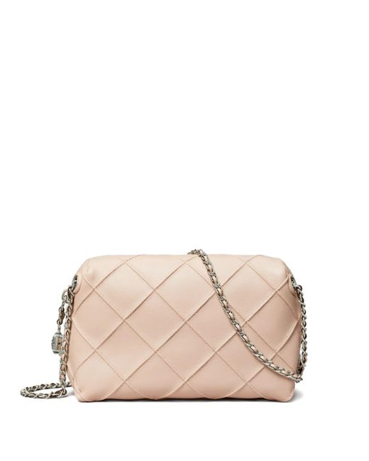 Tory Burch Natural Fleming Rose Umhängetasche