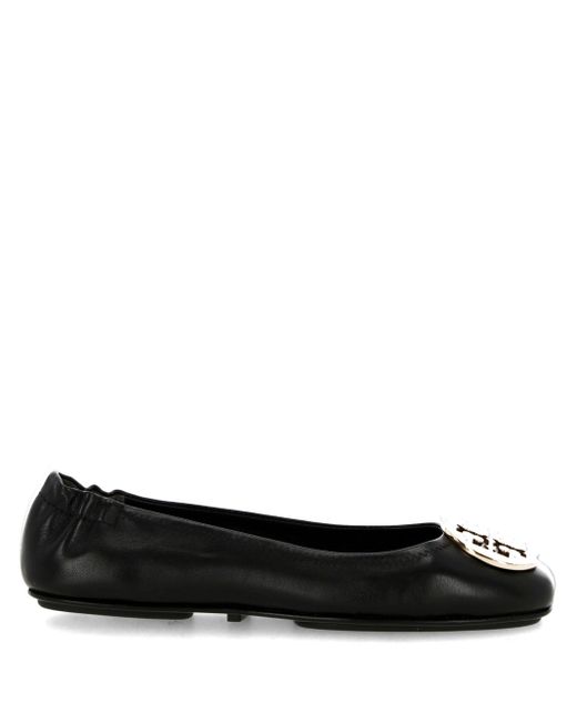 Tory Burch Black Ballerinas Minnie Aus Leder
