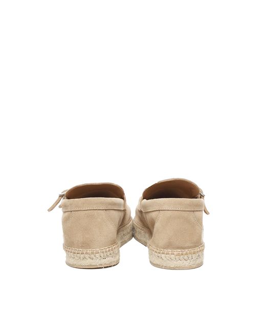 Eleventy Kamelleder-Espadrilles Mit Schnallen in Natural für Herren