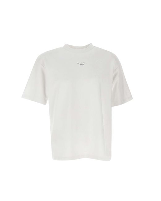 Drole de Monsieur Weißes Klassisches Baumwoll-T-Shirt Für Herren in White für Herren