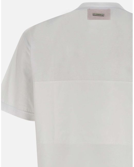 Iceberg 5D Weißer Baumwollmischung T-Shirt in White für Herren