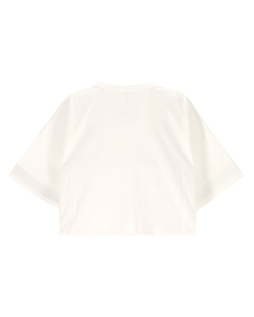 Chloé White Kurzes Logo-T-Shirt