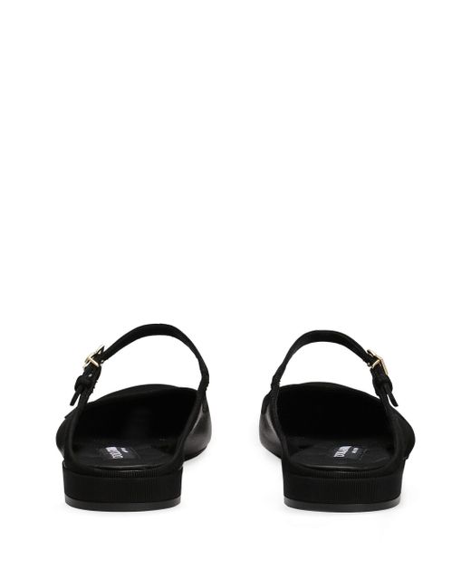 Dolce & Gabbana Black Ankle Strap Block Heel Sandals